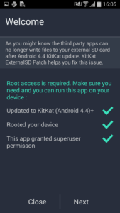 Ottieni nuovamente l'accesso alla memoria esterna con KitKat External SD Card Patch 1