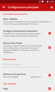 Bloccare cellulare rubato o perso su sistema Android 5