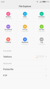 schermata principale file explorer