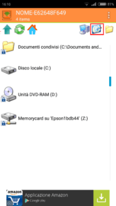 WiFi PC File Explorer schermata desktop del pc