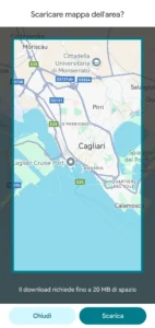 mappa dell'area da scaricare su google maps