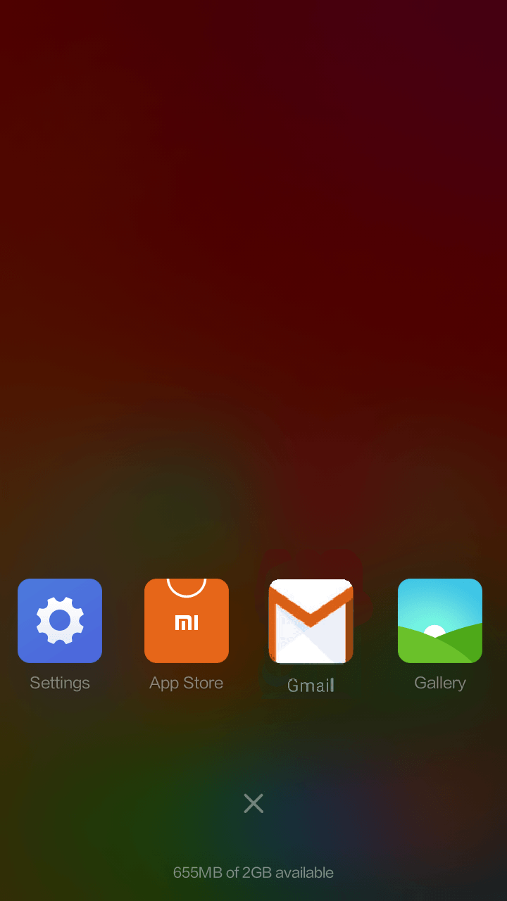 schermata con le icone delle applicazioni attive in background