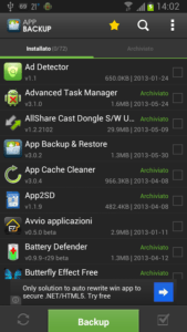 Fare un backup delle applicazioni su Android app backup e restore 1