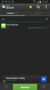 Fare un backup delle applicazioni su Android app backup e restore 4