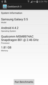 Scopri quanto è veloce il tuo Android con Geekbench 3 1
