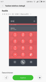 schermata di dettaglio della tastiera del dialer del telefono pronta per poter essere applicata