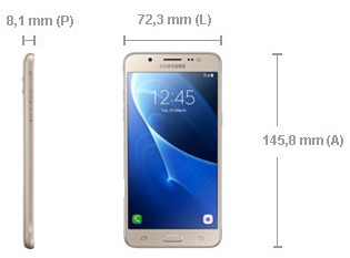 Recensione Samsung Galaxy J5 2016 misure