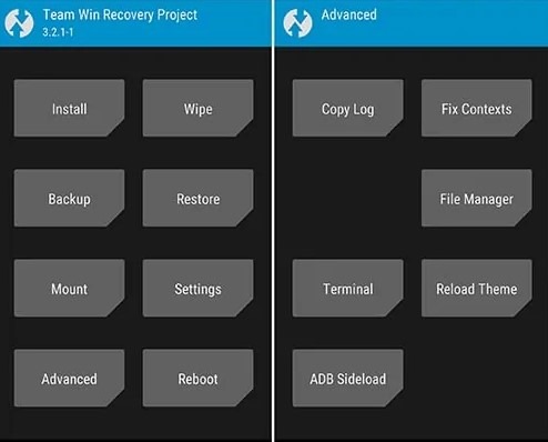 dalla twrp si va sul pulsante advanced e dopo si preme il pulsante terminal