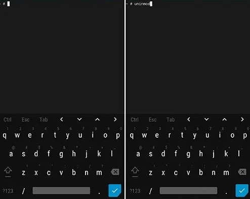 comando da utilizzare nella twrp