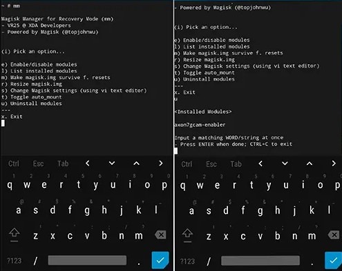 elenco dei moduli magisk installati