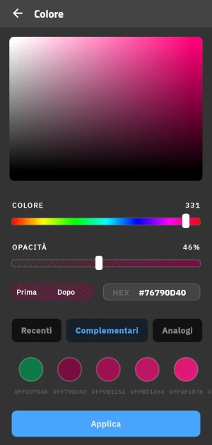 cambio colore per il contenuto del widget kwgt