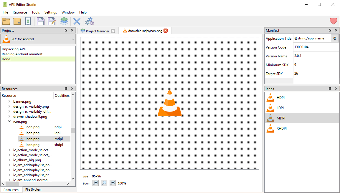 schermata di apk editor studio
