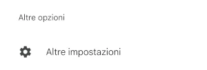 c'è l'icona di un ingranaggio con di fianco la voce Altre impostazioni di metodi di pagamento Play Store