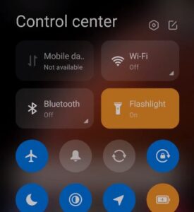 centro di controllo delle impostazioni rapide android