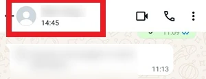 nome del contatto whatsapp con una cornice rossa intorno
