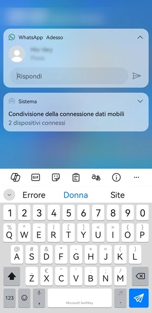notifica di whatsapp da cui si può rispondere