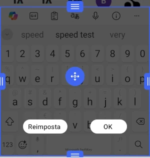 schermata di ingrandimento della tastiera microsoft swiftkey