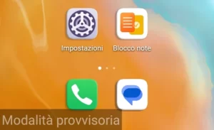 scritta modalità provvisoria che viene mostrata quando si ha accesso a safe mode