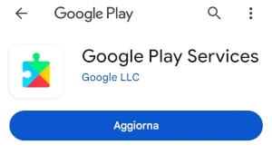 dal play store, nella pagina di download di google play services c'è visibile il pulsante aggiorna